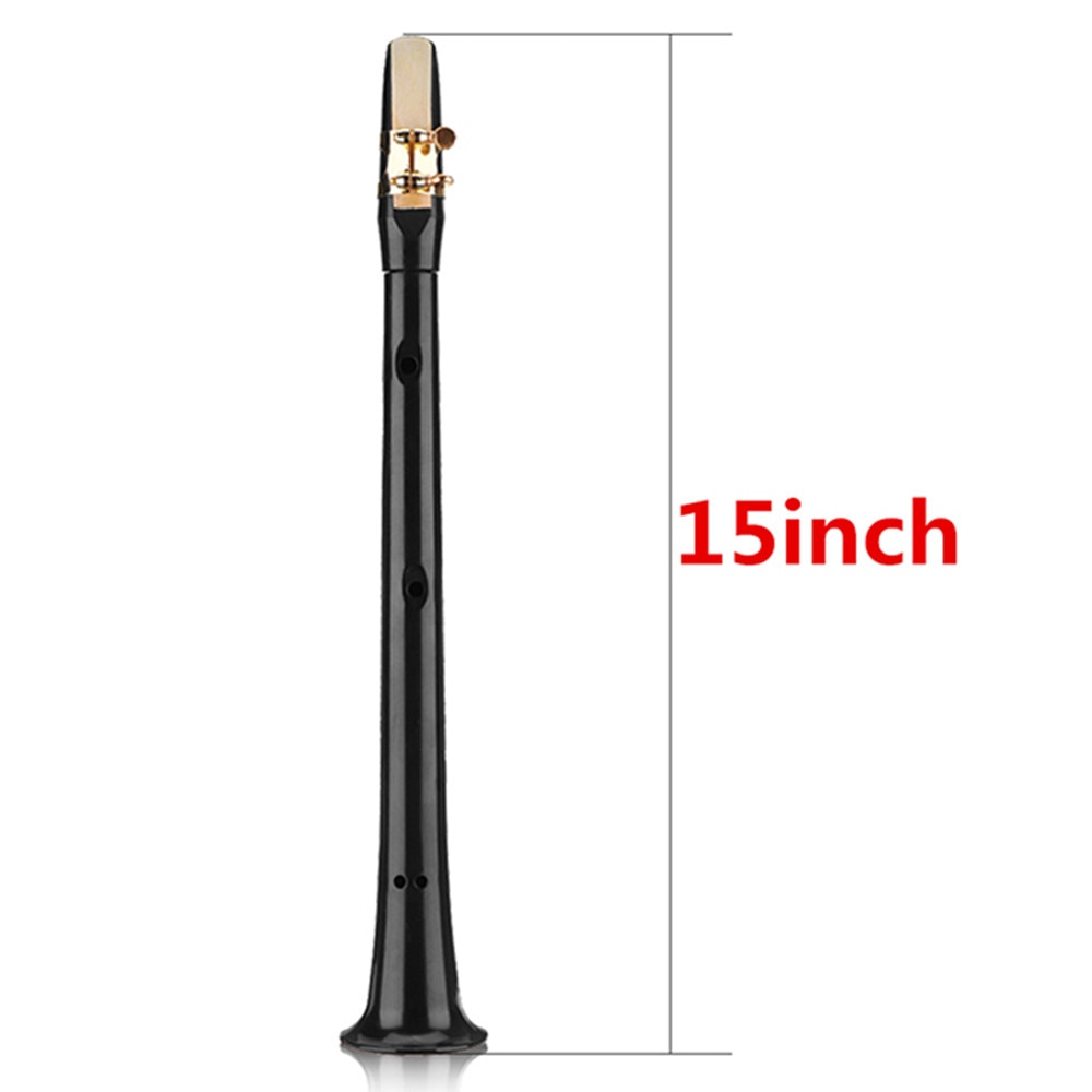 Black LittleSax Mini Sax Portable C Key Saxophone ABS Lightweight Sax Musical Instruments with Carrying Bag for Begginer