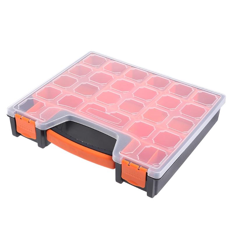 Portable Carry Tool Storage Case Spanner Screw Parts Hardware Organizer Box: Default Title