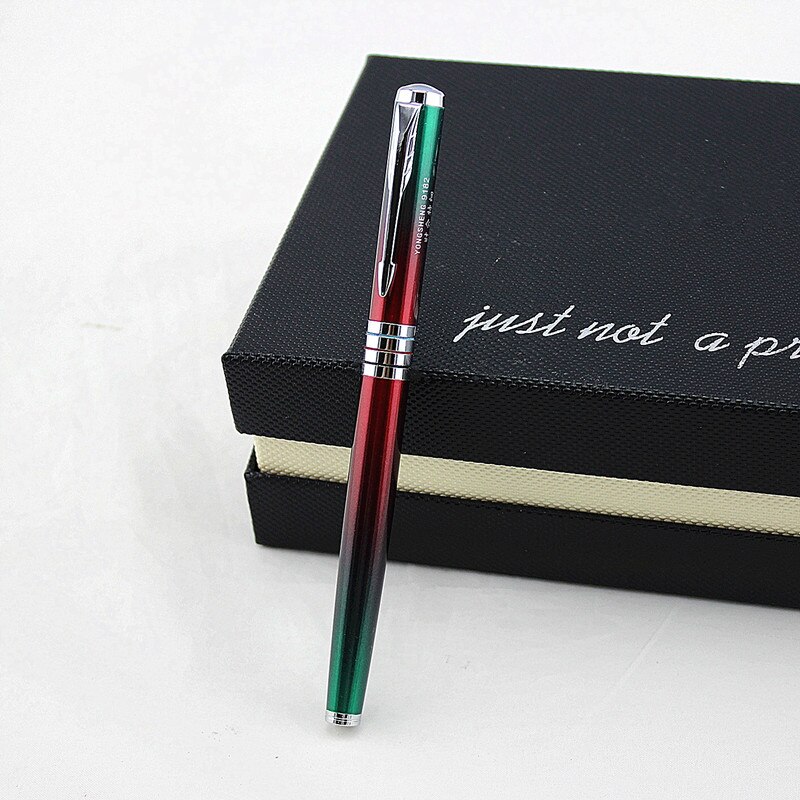 Lapicero de lujo, Clip dorado y plateado, bolígrafos de tinta de Metal de lujo con 0,38mm Extra Punta fina, pluma estilográfica para escribir, caja de: T