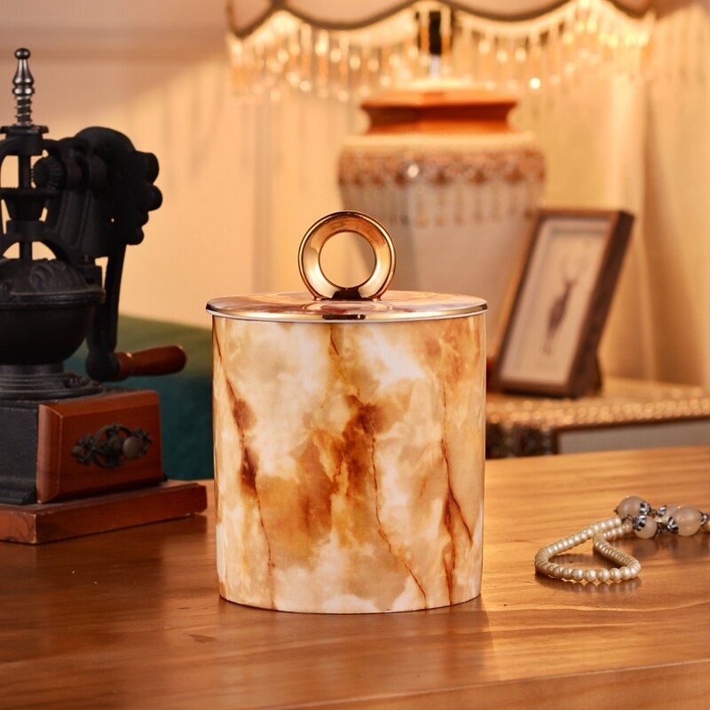 Recipiente para bastoncillos de cerámica para cocina, tarro de caramelo, café, té, sal de azúcar, soporte para artículos de baño: F tall
