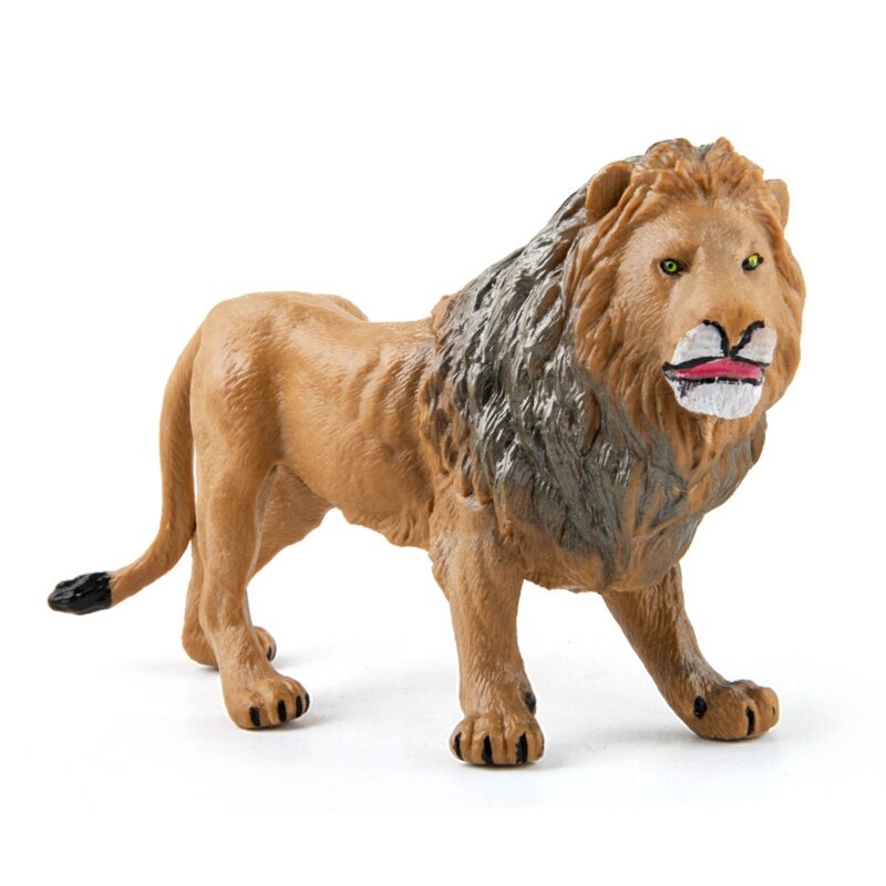 Animal Figurines Toys Preschool Educational Zebra/Polar Bear/Elephant/Tiger/Lion/Rhino Forest Animals Sets Cupcake Decor: Lion