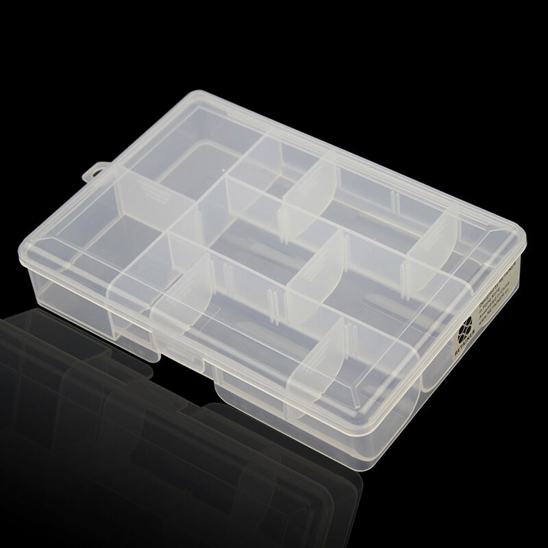 PP Storage Grid Category Box Sealed Bin Home Movable Insert Part Classify Battery Button Jewelry Tool Case