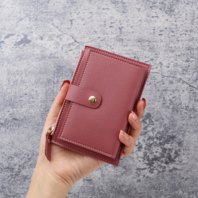 Wallet female ins students wallet female ultra-thin card bag one small change bag clutch bag: NUDE
