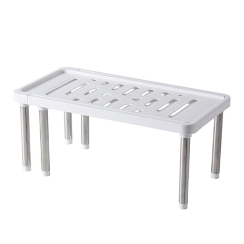Multifunctional Kitchen Storage Rack Detachable Dishes Bathroom Shelf Accessories Retractable Layered Capacity Seasoning: white