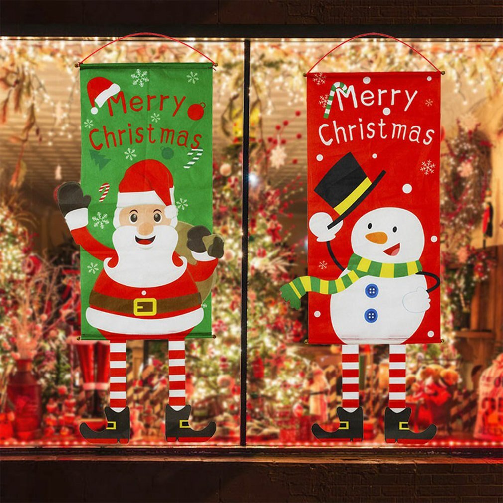 Glædelig jul dekorative dør banner hængende ornamenter julepynt til hjem veranda tegn udendørs: Snemand