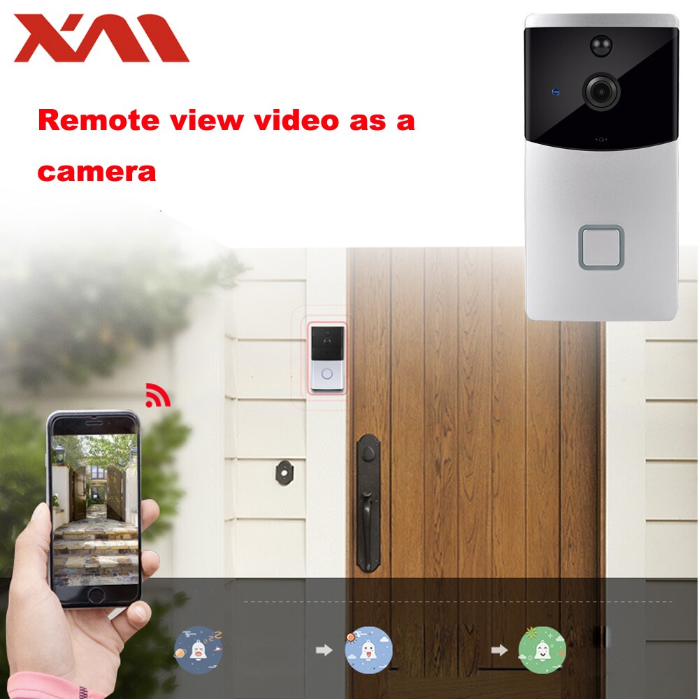 Xm video intercom dørklokke trådløs pir smart wall wifi fjernbetjening overvågningskamera lav strøm 6 måneders standby
