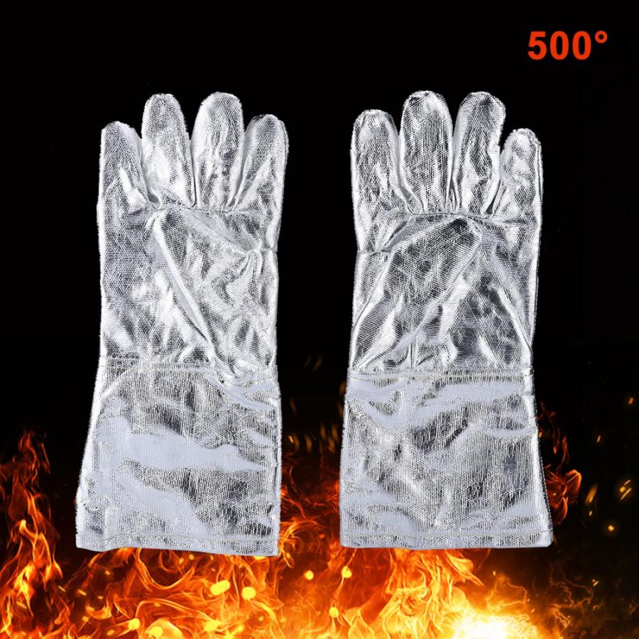 Guantes de trabajo guantes de seguridad largos guantes de trabajo resistentes al calor guantes de trabajo de fundición de fuego aluminio guantes de trabajo