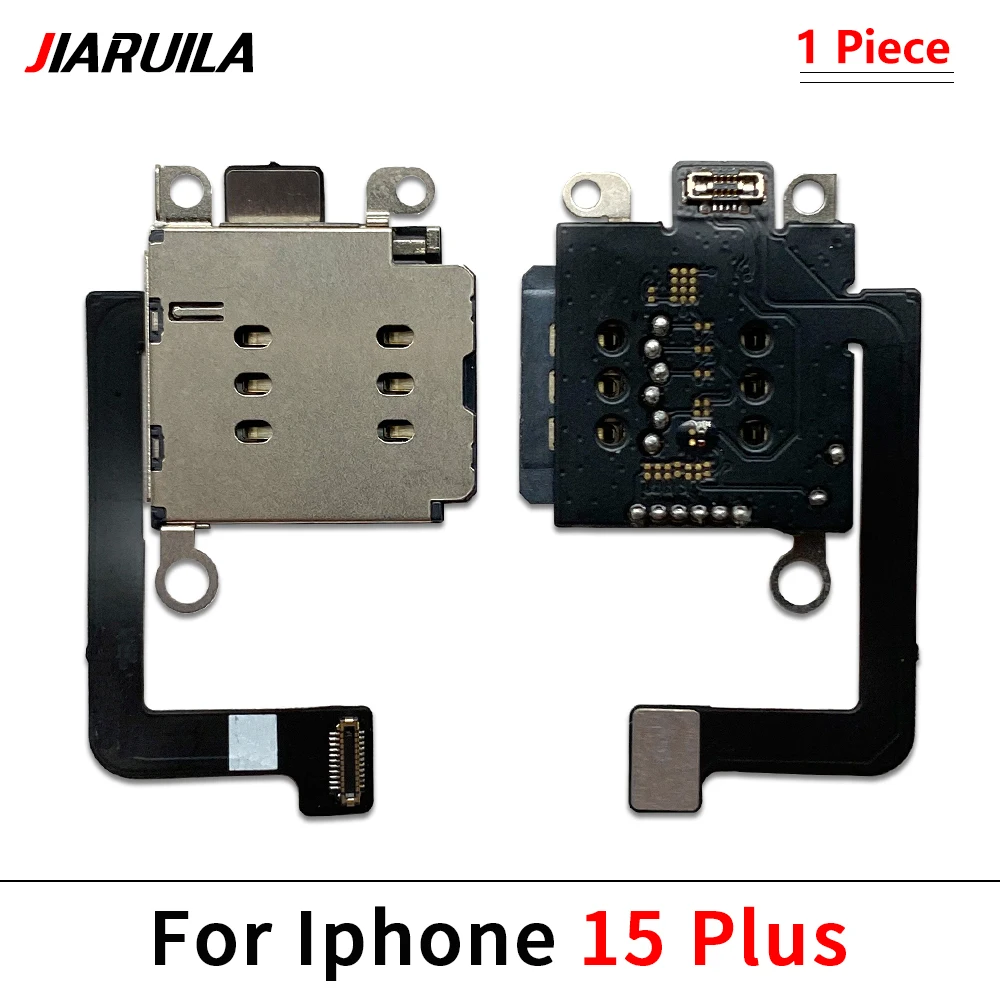 SIM Card Reader For Iphone 15 14 13 12 Pro Max Mini Plus Dual SIM Card Slot Socket Inner Adapter Flex Cable Replacement Parts: Red