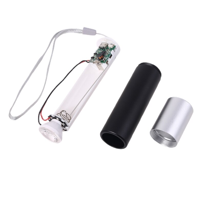 Metal DIY 1x 18650 Battery Power Bank Kit with LED 3-mode Flashlight USB Charger Power Supply for Smart Phone Mobile Phone