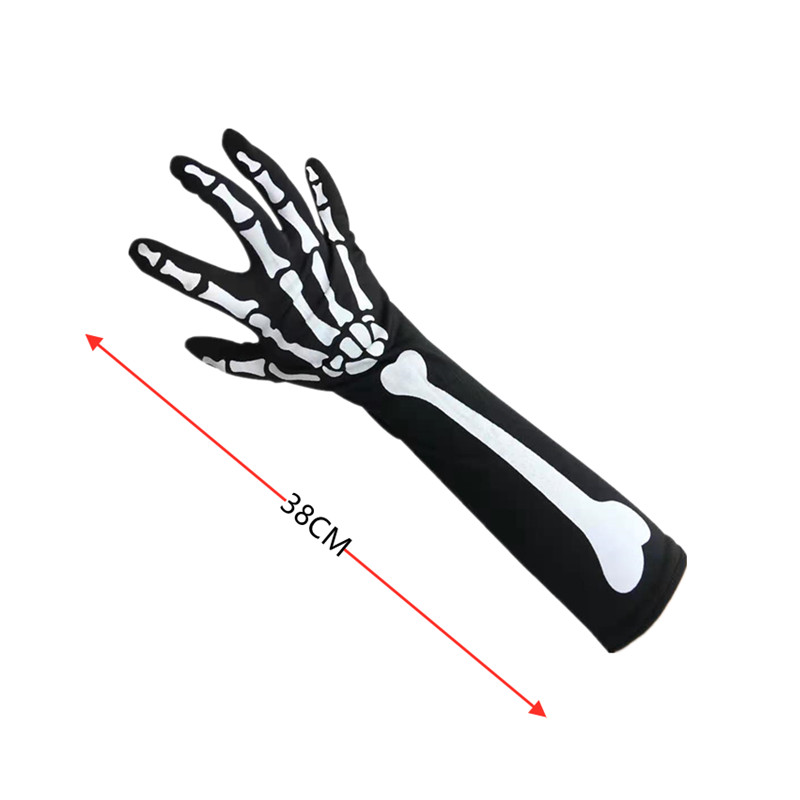 Halloween skelet handschoenen kostuum Spooky Grim Reaper masker cosplay horror vampier partij zeis kostuum volwassen kind