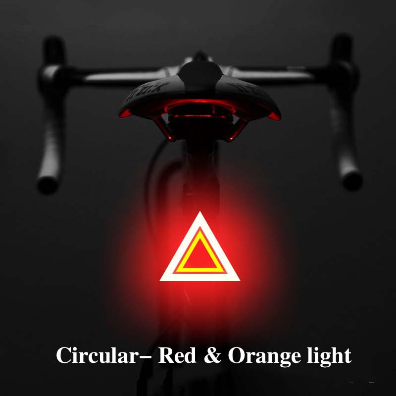 Luz trasera de bicicleta con múltiples modos de iluminación, luz Led recargable por USB para bicicleta, luces traseras Flash para tija de sillín de bicicleta de montaña: Gris claro