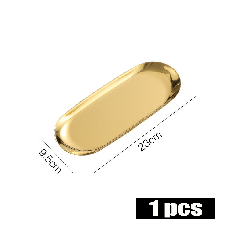 Gold Dining Plate Stainless Steel Dessert Plate Towel Nut Fruit Cake Tray Snack Kitchen Plate Nordic Style Steak Kitchen Plate: F