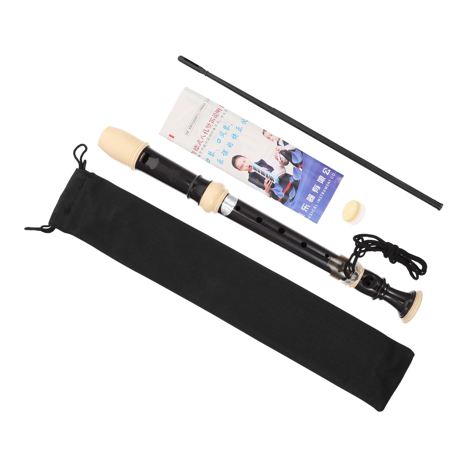 1 Pc Creatieve Kinderen 8-Gat Inleidende Klarinet Instrument Voor Beginners (Zwart)