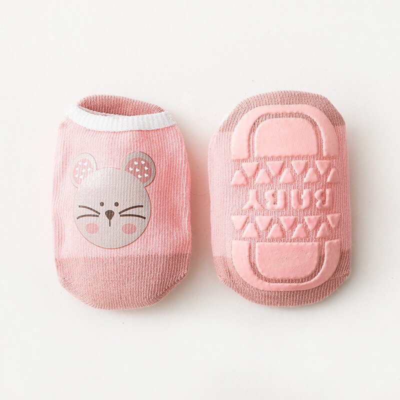 Warmom Baby Kurze Socken Frühling Sommer Ebene Karikatur Socken Jungen und Mädchen Nicht-Unterhose Socken Baby Boden Socken Rüschen Stiefel Socken 0-3Y: Rosa / Pro 0-1Jahr