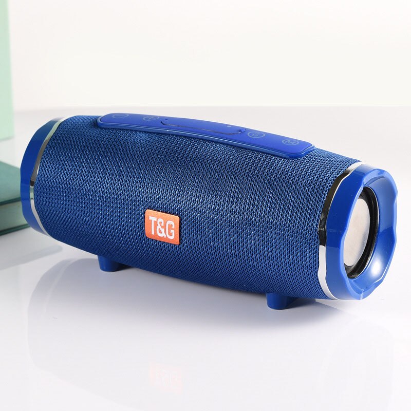 TG145 Bluetooth Speaker Originele Portable Speakers Bass Kolom Soundbar Fm Mic Usb Tf Aux Subwoofer Bluetooth 5.0 1200Mah: Blue