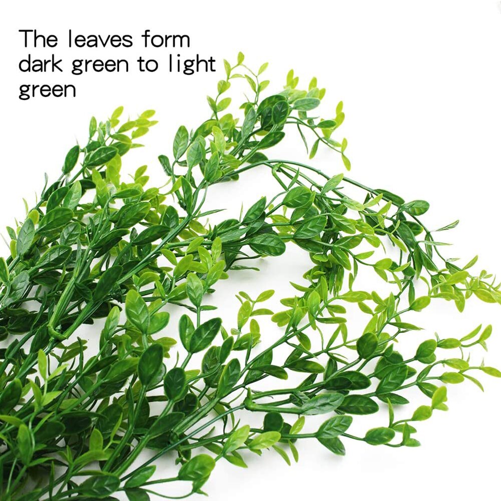 2pcs Artificial Plant Vines Wall Hanging Simulation Rattan Leaves Branches Green Plant Ivy Leaf DIY Garden Home Decoration