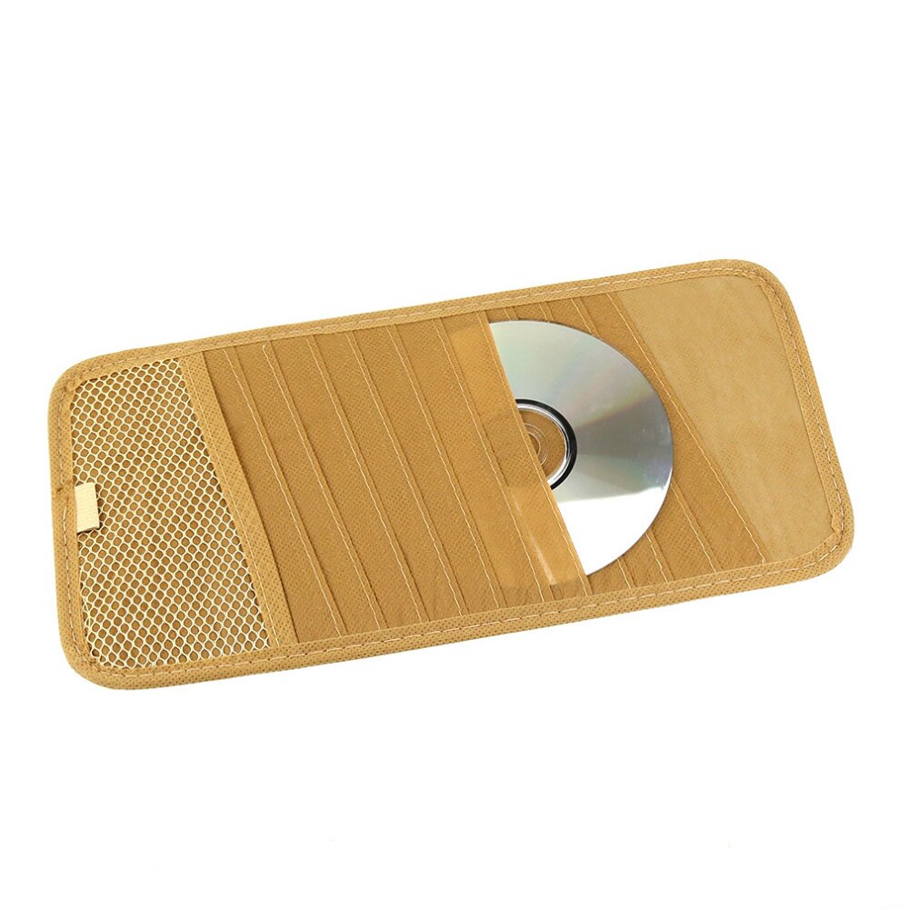 Parasol de para coche, estuche de tarjeta de disco CD DVD y bolígrafo de cristal con caja de pañuelos, bolsa de almacenamiento con Clip y soporte multifuncional