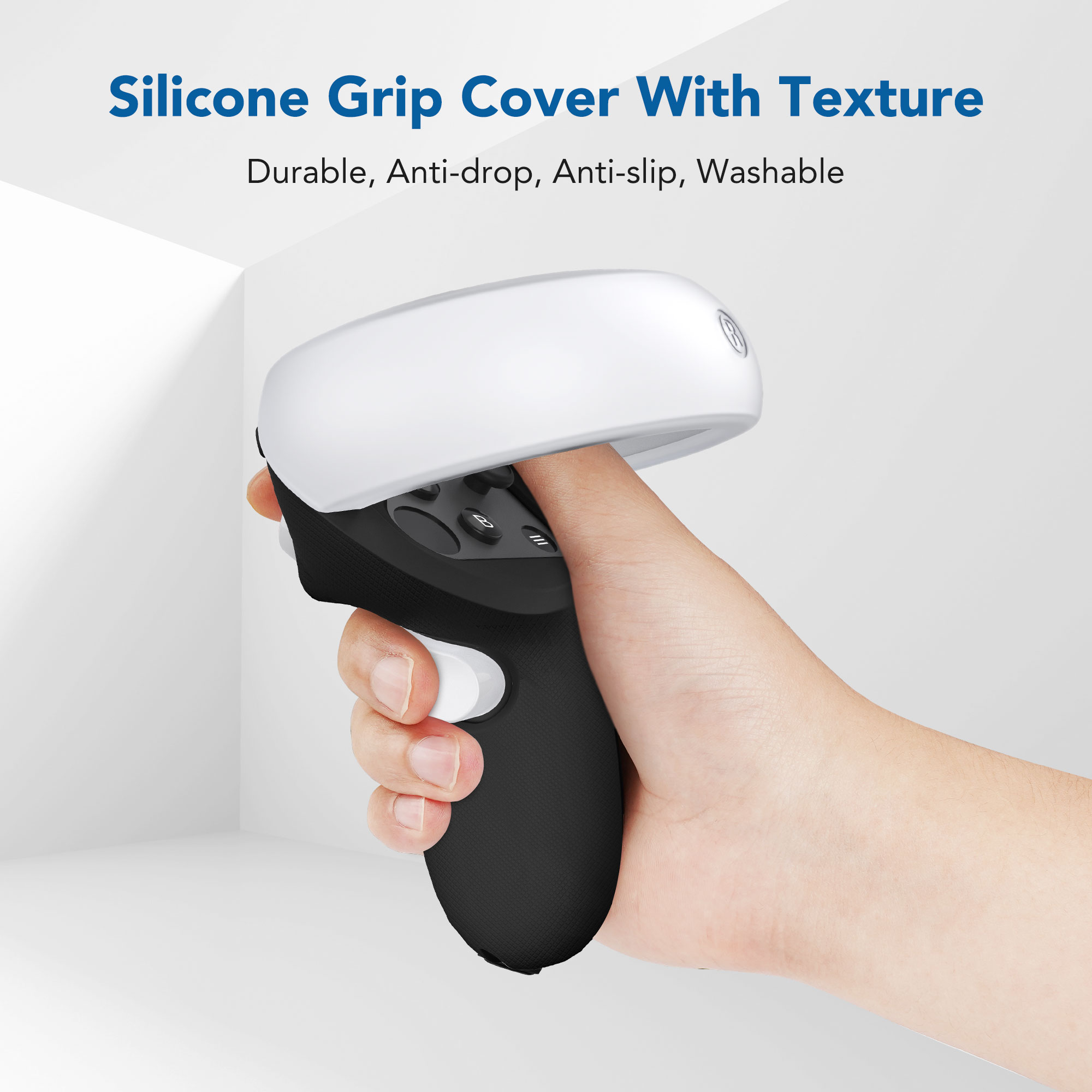 KIWI Anti-Throw Touch Controller Grip Cover For Oculus Quest 2 With Silicone Protective Ring Cover VR Accessories