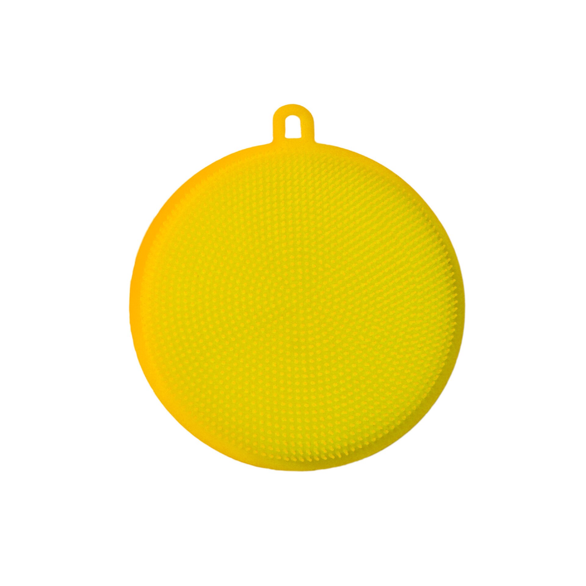 Silicone Dishcloth Dishwashing Brush Oil-Free Kitchen Cleaning Brush Decontamination Multifunctional Melon Fruit Vegetable Scour: Bagged Yellow