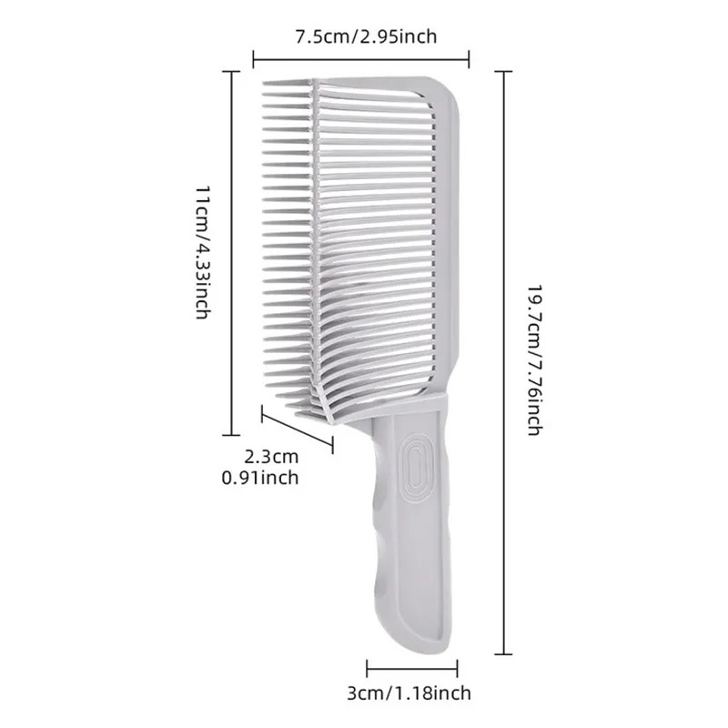 Peine para decolorar, cortadora de peluquero , mezcla de peine para cortar cabello con parte superior plana para hombres, cepillo para decolorar resistente al calor: Verde