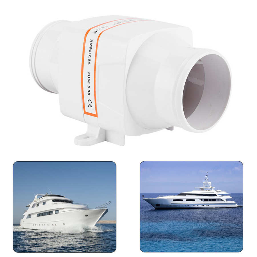 Bilge Air Blower 3in 130CFM In-Line Blower Elektrische Bilge Kombuis Heads Motor Ventilator 12V Boot Accessoire