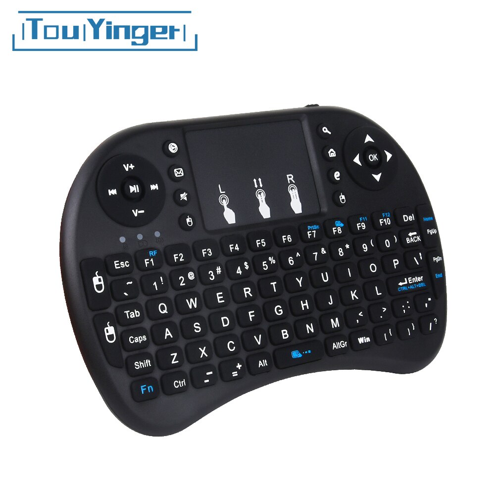 Touyinger Mini I8 Toetsenbord Air Mouse Multi-Media Remote Touchpad Handheld Voor Android Projectoren En Smart Tv