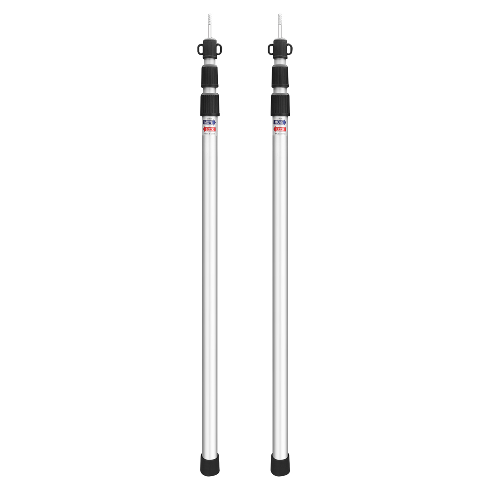 Set med  of 2 presenningsstänger, teleskopiska campingtält, ersättningsstänger i aluminium med 3- sektioner för regnskydd, markis och tak.: Mång