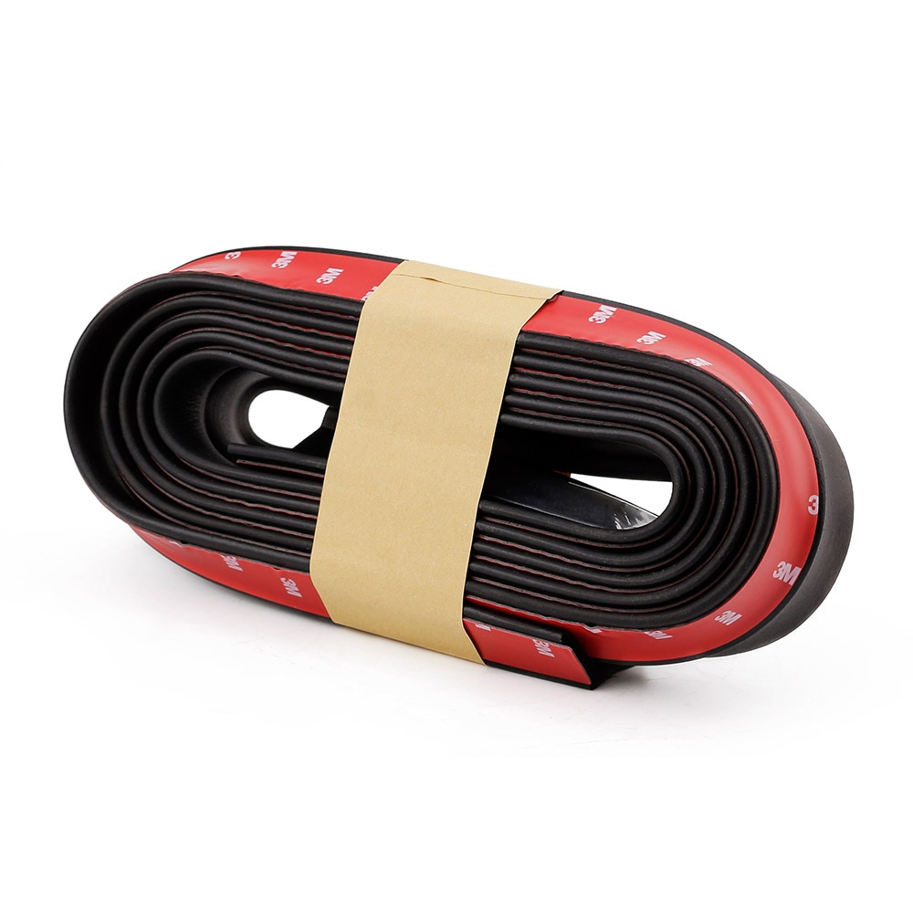 Rubber Soft Black bumper Strip Car 60mm Width 2.5m length Exterior Front Bumper Lip Kit / Car bumper Strip