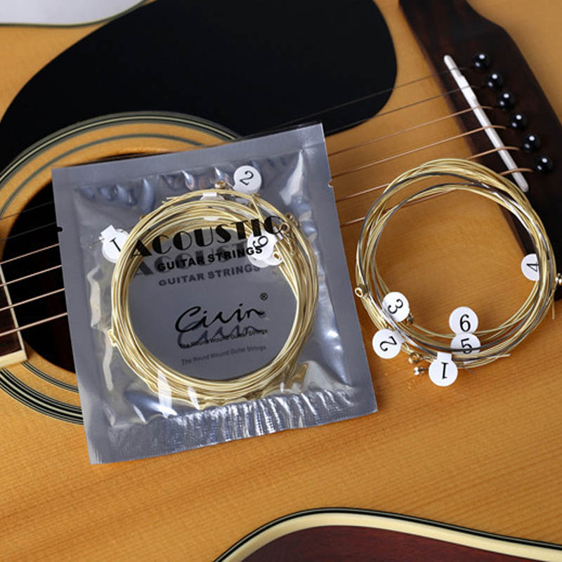 6Pcs/Set Acoustic Guitar Strings Nickel Plated Steel Practice Guitar String E-A For Acoustic Folk Guitar Classic Guitar