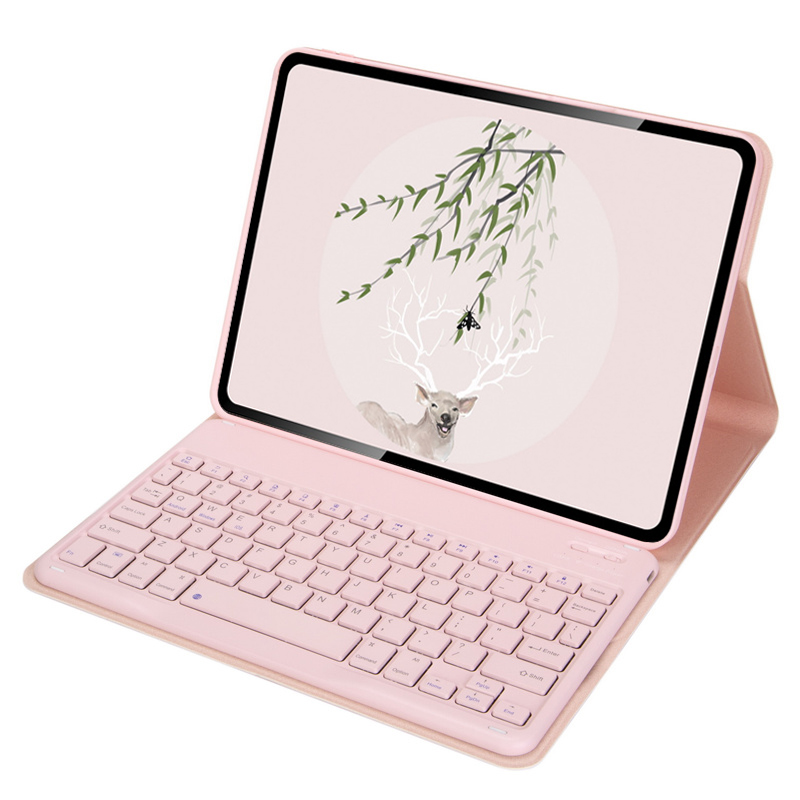 Funda para Redmi Pad 2 2025, Funda para teclado magnético inalámbrico de 11 pulgadas para Xiaomi Redmi Pad 2, Funda para teclado para tabletas de 11 pulgadas: 12,4 / Rosa