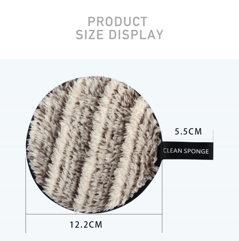 Lazy Double-sided Microfiber Face Cleaner Makeup Remover Sponge Puff Towel Plush puff Cleansing Cloth Pads