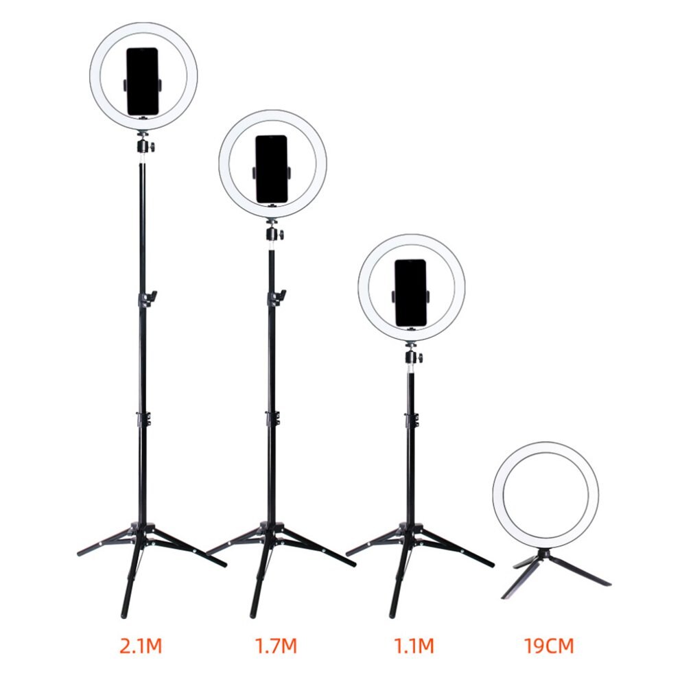 10 Inch Flat Ring Light Selfie Beauty Photography Mobile Phone Live Light Three Color Temperature LED Fill Light