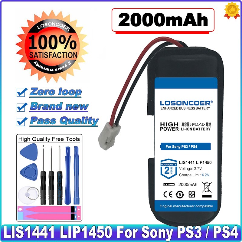 LIS1441 LIP1450 2000Mah Batterij Voor Sony PS3 Bewegen PS4 Playstation Move Motion Controller Rechterhand CECH-ZCM1E Batterijen