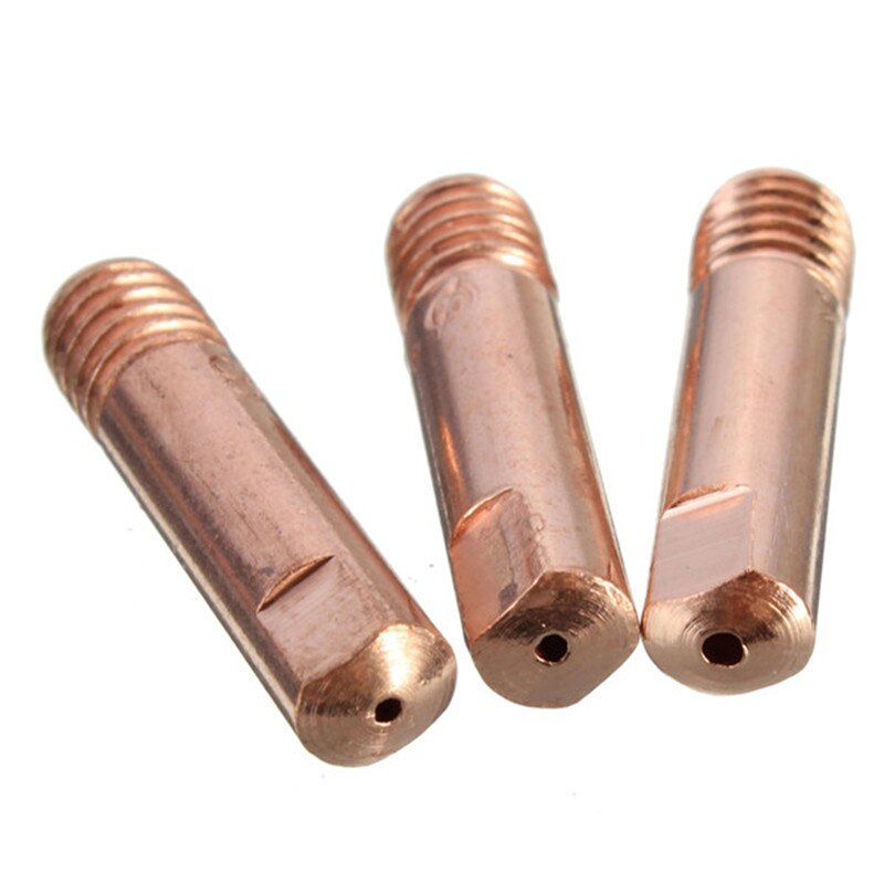 10 pièces MB-15AK M6 * 25mm MIG/MAG soudage torche pointe de Contact buse à gaz 0.8/1.0/1.2mm