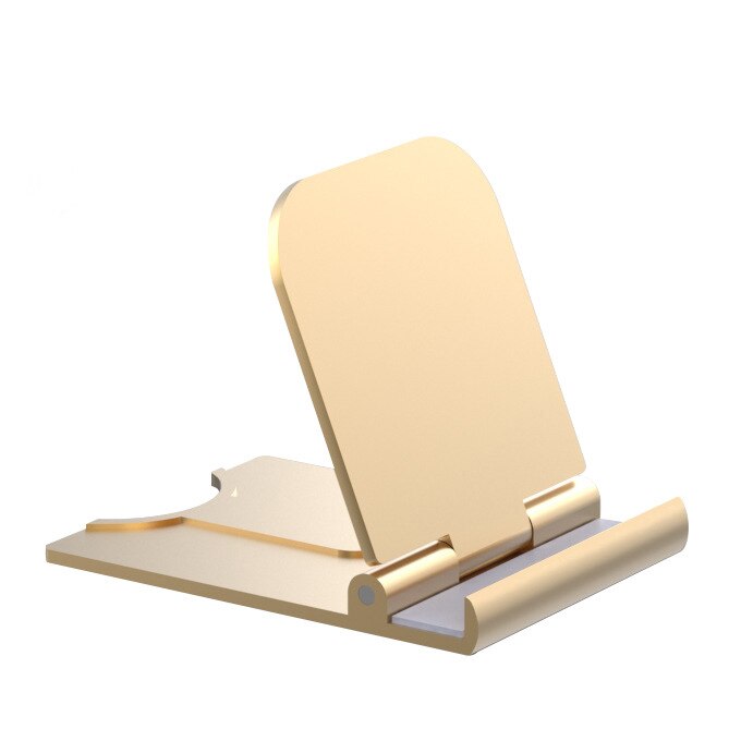 Universal sammenfoldelig mobiltelefon bordholder plast bordholder mobiltelefon holder telefon og tablet ring holder til iphone samsung: A-guld