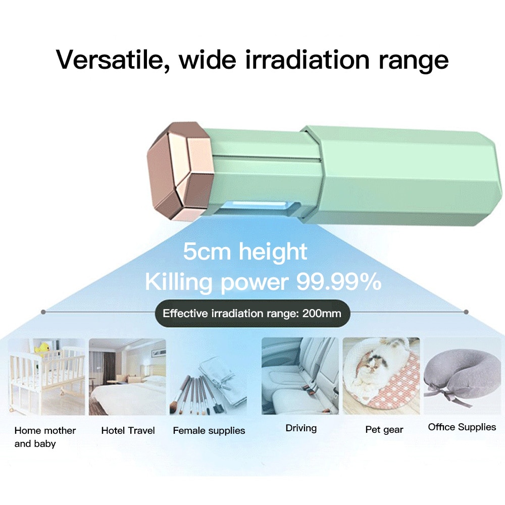 Uv Sterilisator Lampe Mini Led UVC Lampe Für Telefon Traval Usb Ladung Handheld Uv Entkeimungslampe Protable Uv Lampe Desinfection
