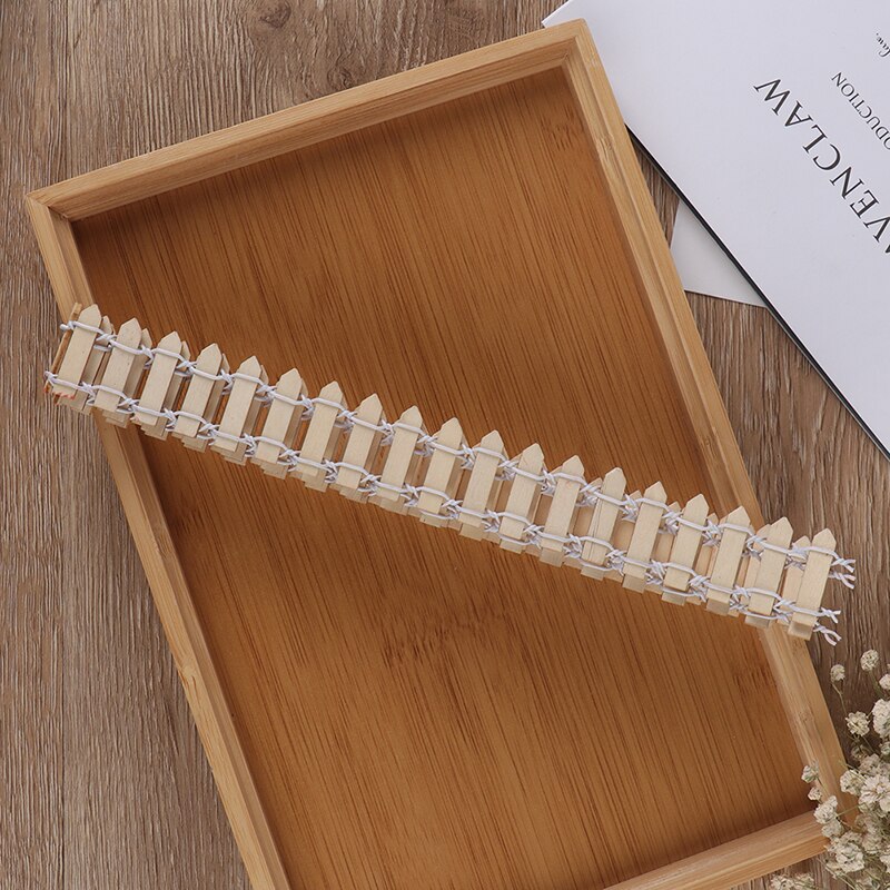 100*5cm DIY Mini Small Fence Barrier Wooden Craft Miniature Fairy Garden Terrarium Doll Branch Palings Showcase Decoration: 5