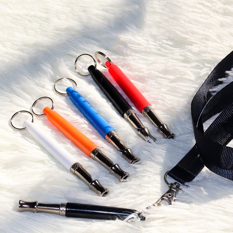 Sifflet d&#39;entraînement pour animaux domestiques, flûte ultrasonique réglable en acier inoxydable, pour chiens obéissants, porte-clés de Train, fournitures pour animaux de compagnie