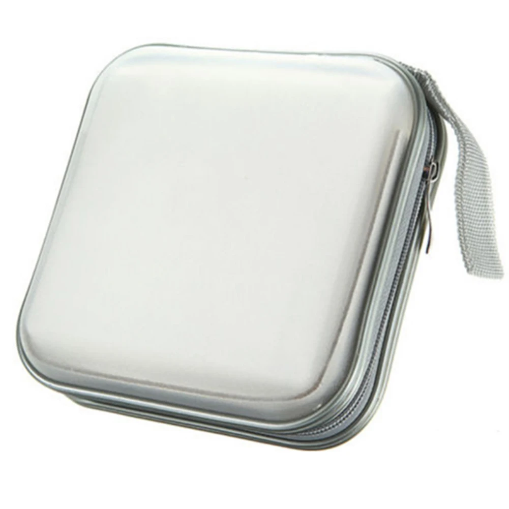 Tragbare 40 stücke Kapazität Disc CD DVD Brieftasche Speicher Organizer Fall halter: WHITE