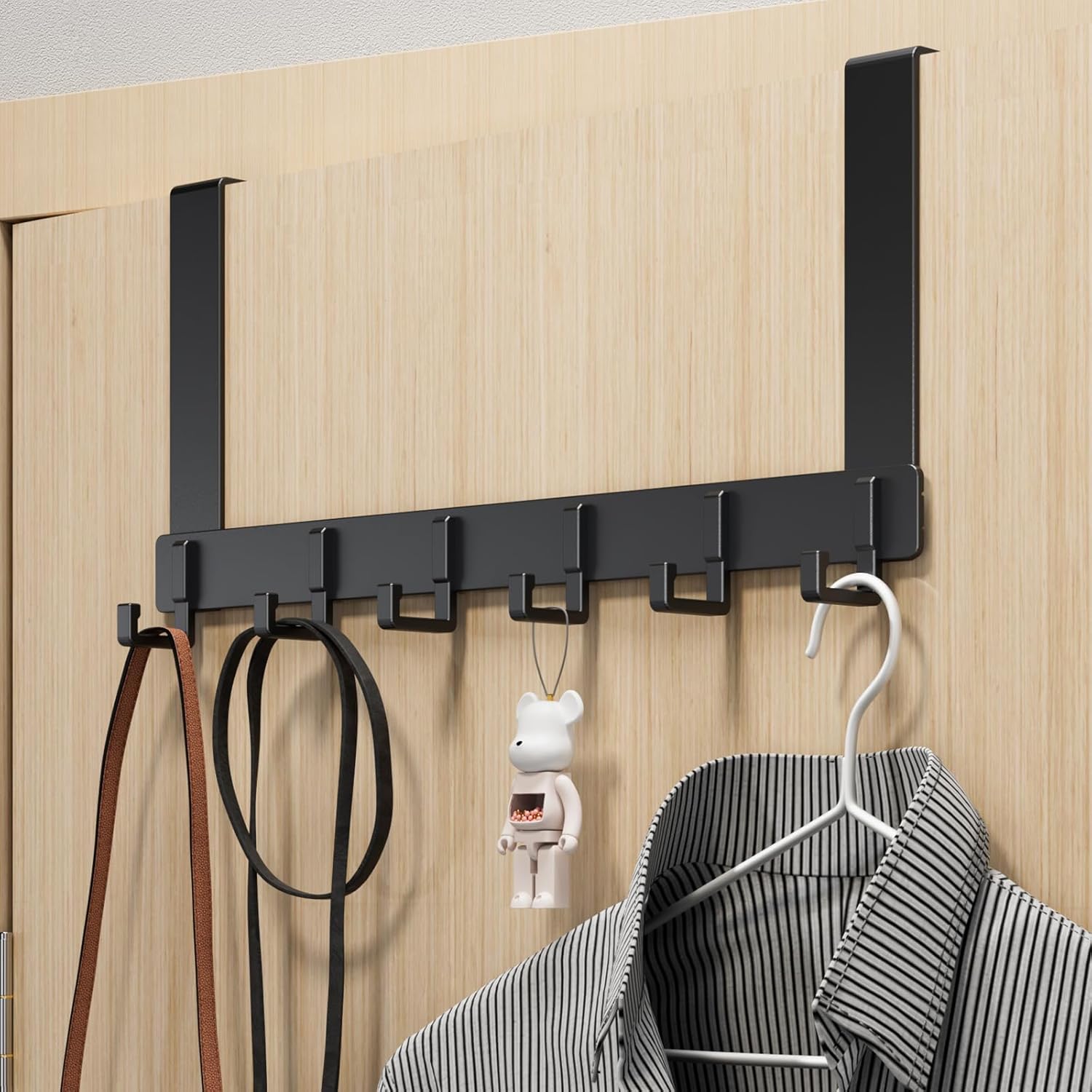 Över dörrkrokar, robust dörrhängare, kraftig att installera för badrum, sovrum, kök, hängande handdukar, rockar.