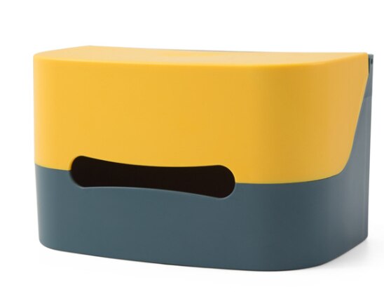 Tissue Box Holder, Household Wall Mount Storage Box for Facial Tissues and Napkin Paper, ABS Material , 21.5 cm*12 cm* 11.5 cm: A