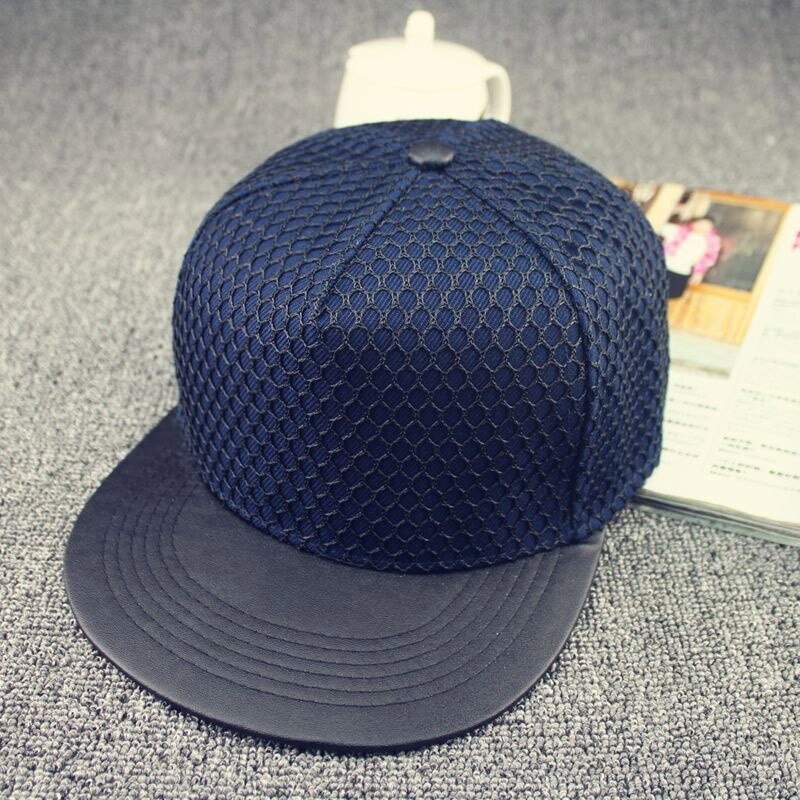 5 colors Plastic triangle baseball cap hat hip hop cap flat-brimmed hat snapback cap hats for men and women: navy 2