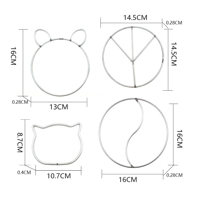 DIY metal dream catcher retro semi-circular shaped moon cat