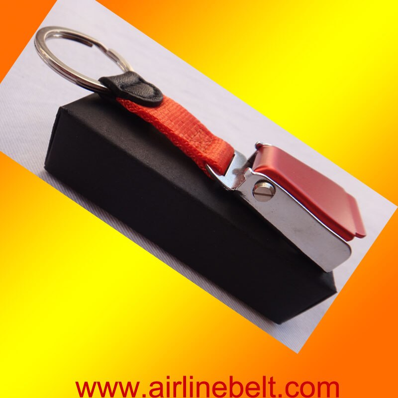 Boîte emballage mini avion compagnie aérienne ceinture boucle porte-clés porte-clés coloré avion boucle porte-clés: Orange