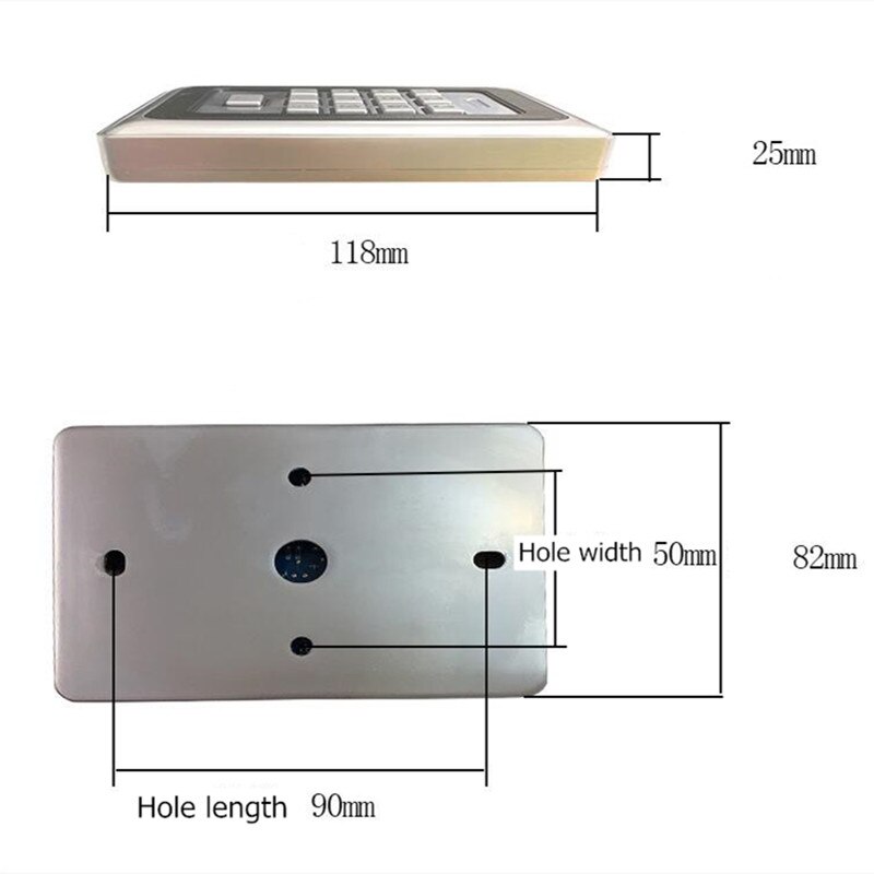 Weatherproof Standalone Access Control Machine RFID Reader Safety Keyboard Password Protection Door Lock Open Metal Doorbell