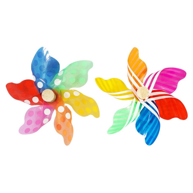 2Pcs Pinwheels Kleurrijke Speelgoed Wind Spinners Party Gunsten Cadeaus Yard Garden Outdoor Decoratie
