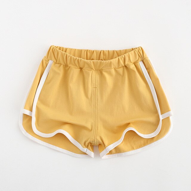 Dei Ragazzi di estate Shorts Cotone Shorts Per Le Ragazze Sport Boardshort Dei Bambini Del Capretto Spiaggia Pantaloni Pantaloni Del Bambino: yellow / 6
