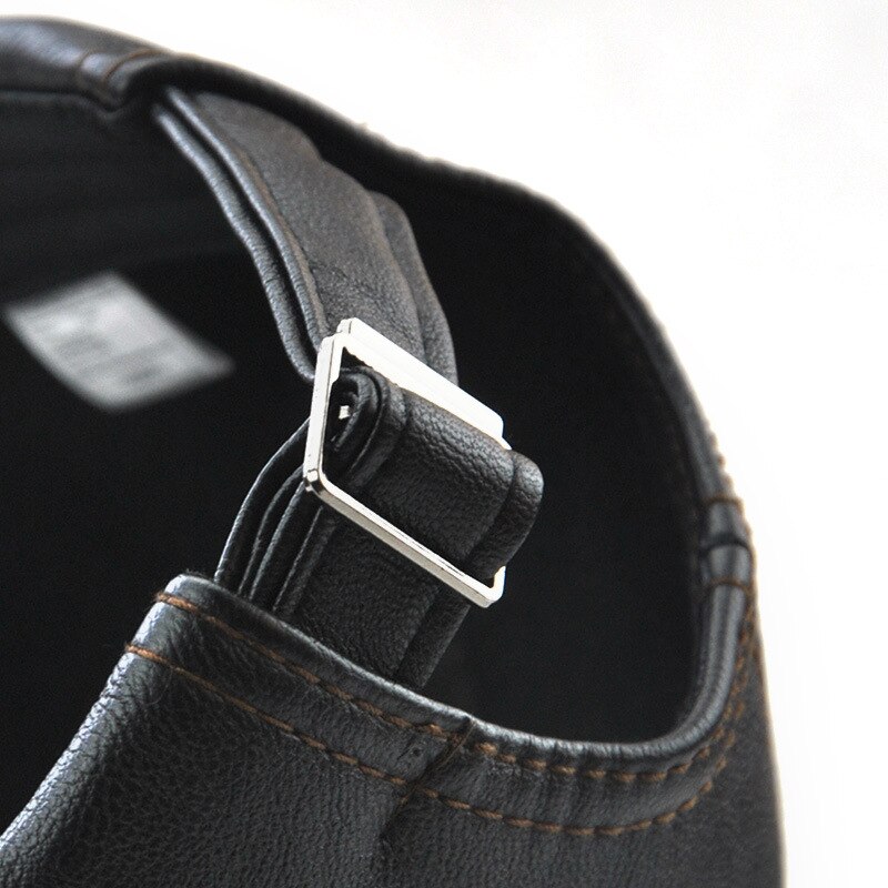Volwassen Mode Lederen Hoed Mannen Lederen Baseball Cap Verstelbare Baseball Hoed Mode Leer Leisure Hoeden B-9377