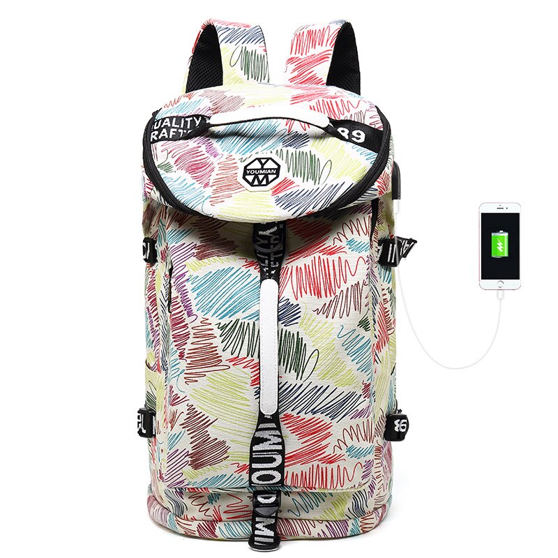 Saco de viagem masculino de grande capacidade de treinamento esportivo ginásio saco multi-purpose mochila mochila de viagem computador portátil mochila femal: line