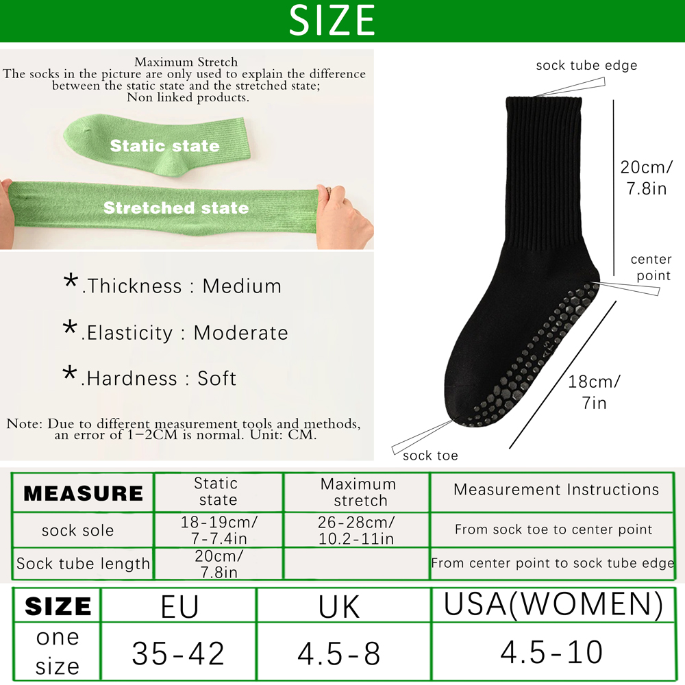 3 paar katoenen antislip yogasokken, middellange sokken, effen kleur, fitness, pilates, sportsokken voor dames